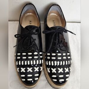 Patent Leather Platform Loafer Shoes